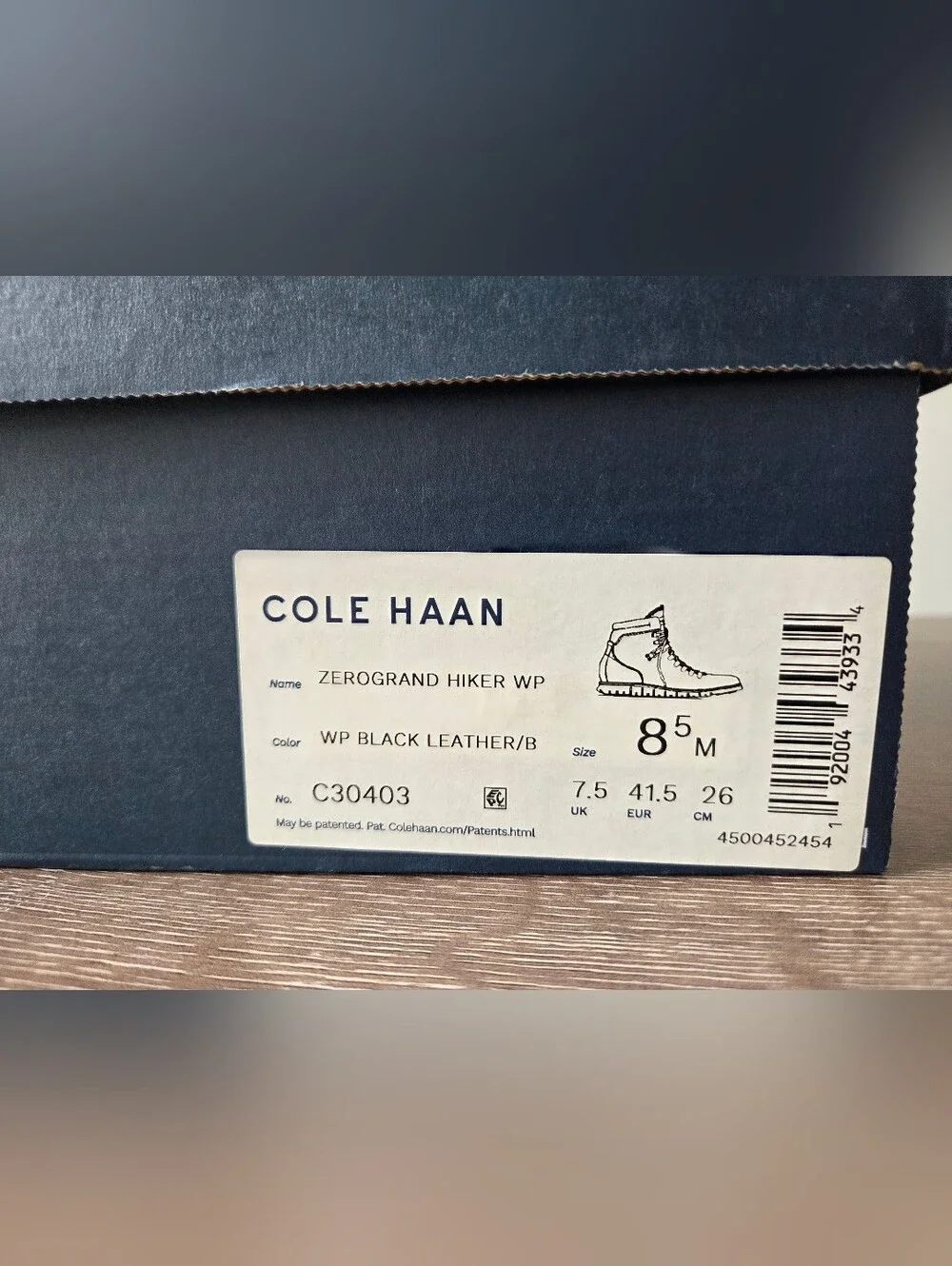 Cole Haan Black Leather Mountain-Style Boots